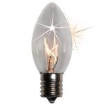Wintergreen Lighting C9 Twinkle Transparent Bulb, Clear
