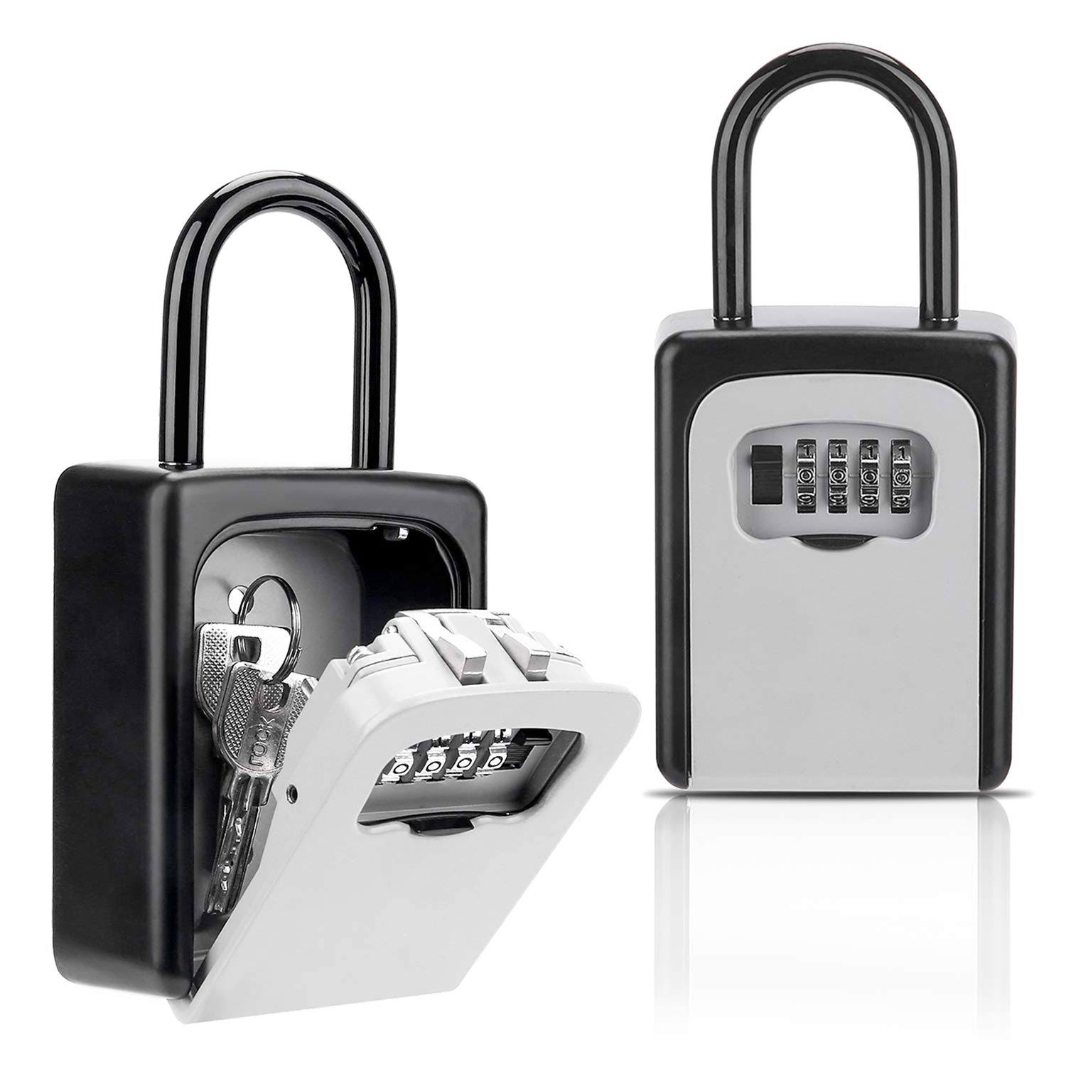 5f7b28d70263712a4a200de88f280e181b9914812a58d98c70147aee35f0a1bb.jpg Buteny Key Lock Box, Combination Lockbox with Code for House Key Storage, Combo Door - Image 1