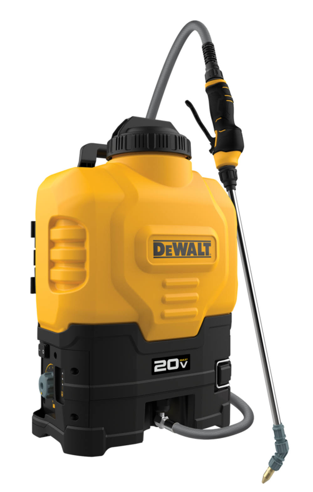 5f98c53031f6f8311069541e6c79012f61853868409a08d79e258a3986669b0e.jpg DeWalt 190742 20V Max Lithium-Ion 4 Gallon Powered Backpack Sprayer (Tool Only) - Image 1