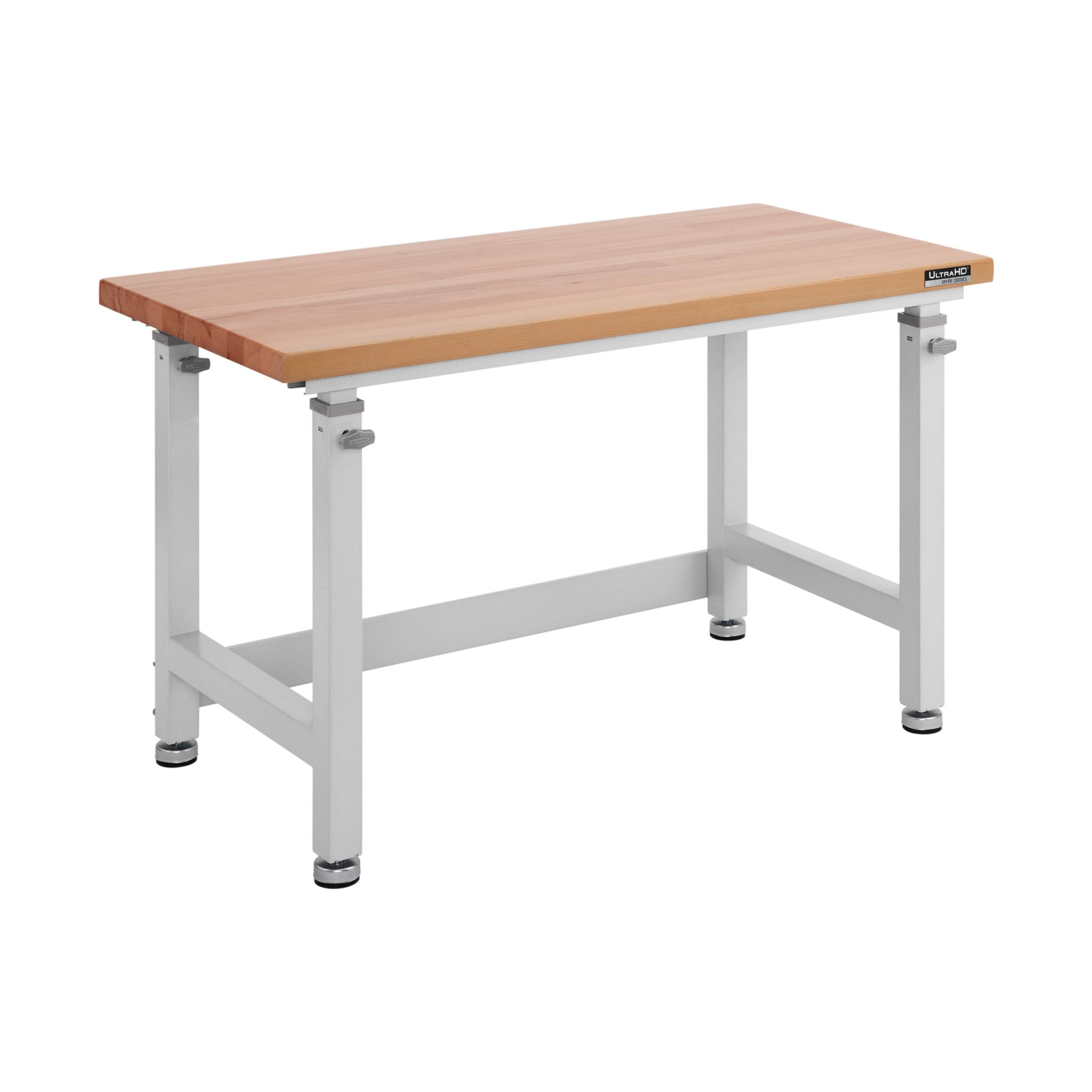 5fa065dc9571e20adcc82be9c4470bc35953d6547ad8969207824f2cc02e0e5b.jpg UltraHD Adjustable Height Heavy-Duty Wood Top Workbench by Seville Classics - Image 1