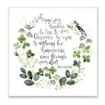 Stupell Industries Troubles Be Less Irish Proverbs Wildflower Wreath, Designed by Jennifer Paxton Parker Wall Plaque, 12 x 12, White