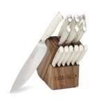 The Pioneer Woman Pioneer Signature 14-Piece Stainless Steel Knife Block Set, Linen