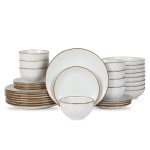 Stone Lain Brasa 32-Piece Dinnerware Set Stoneware, White