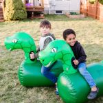 Inflatable Ride-On Hop 'n Go Dinosaurs, Set of 2