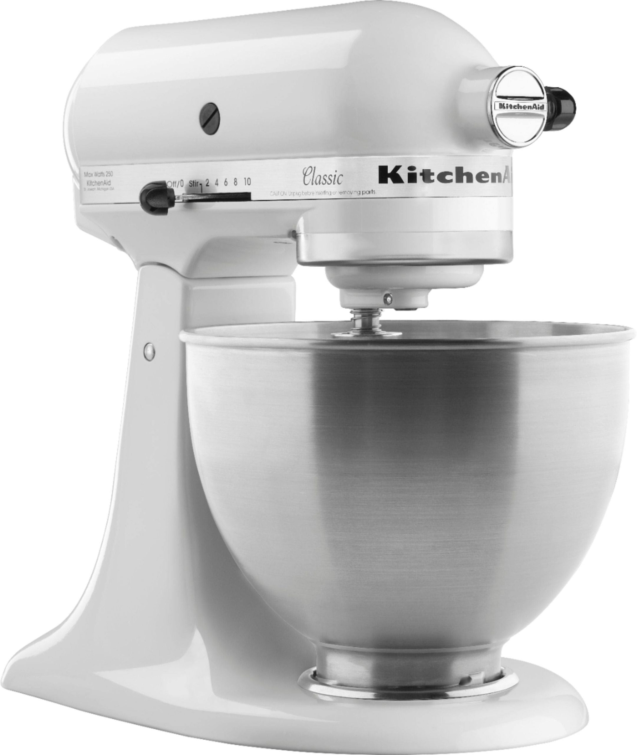 601e78e490f827533e1f60fe13e29f775a120c8fa93b971bbfd6791bef731ef9.jpg KitchenAid 4.5-Quart Classic Tilt-Head Stand Mixer | White - Image 1