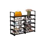 Shoe Rack Shoe Organizer, 20-24 Pairs Shoes Storage Organizer Metal Stackable&Removable Multifunctional Show Rack for Entryway,Closet and Bedroom