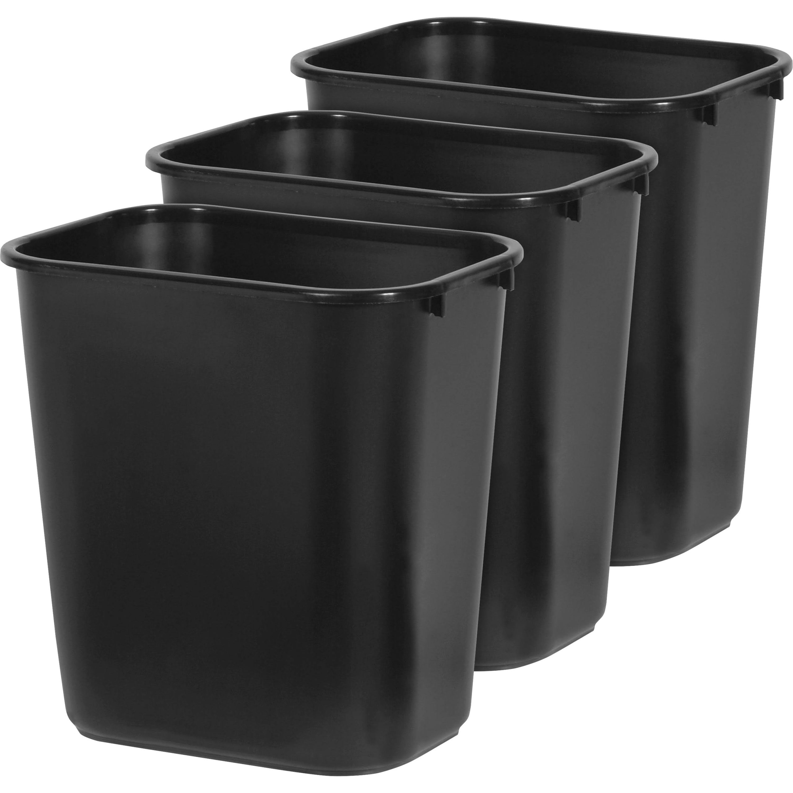604f095d659fb8906278e4de4afce9c7998243dbe1431a90afcca2a98097ae9a.jpg Rubbermaid Commercial Deskside Wastebasket, Black - Image 1