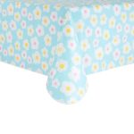 Way to Celebrate Daisy Toss Vinyl Tablecloth, Blue, 60 inchw x 84 inchL, Size: 60 x 84