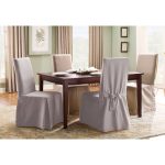 SureFit Duck Long Dining Chair Slipcover ,Gray