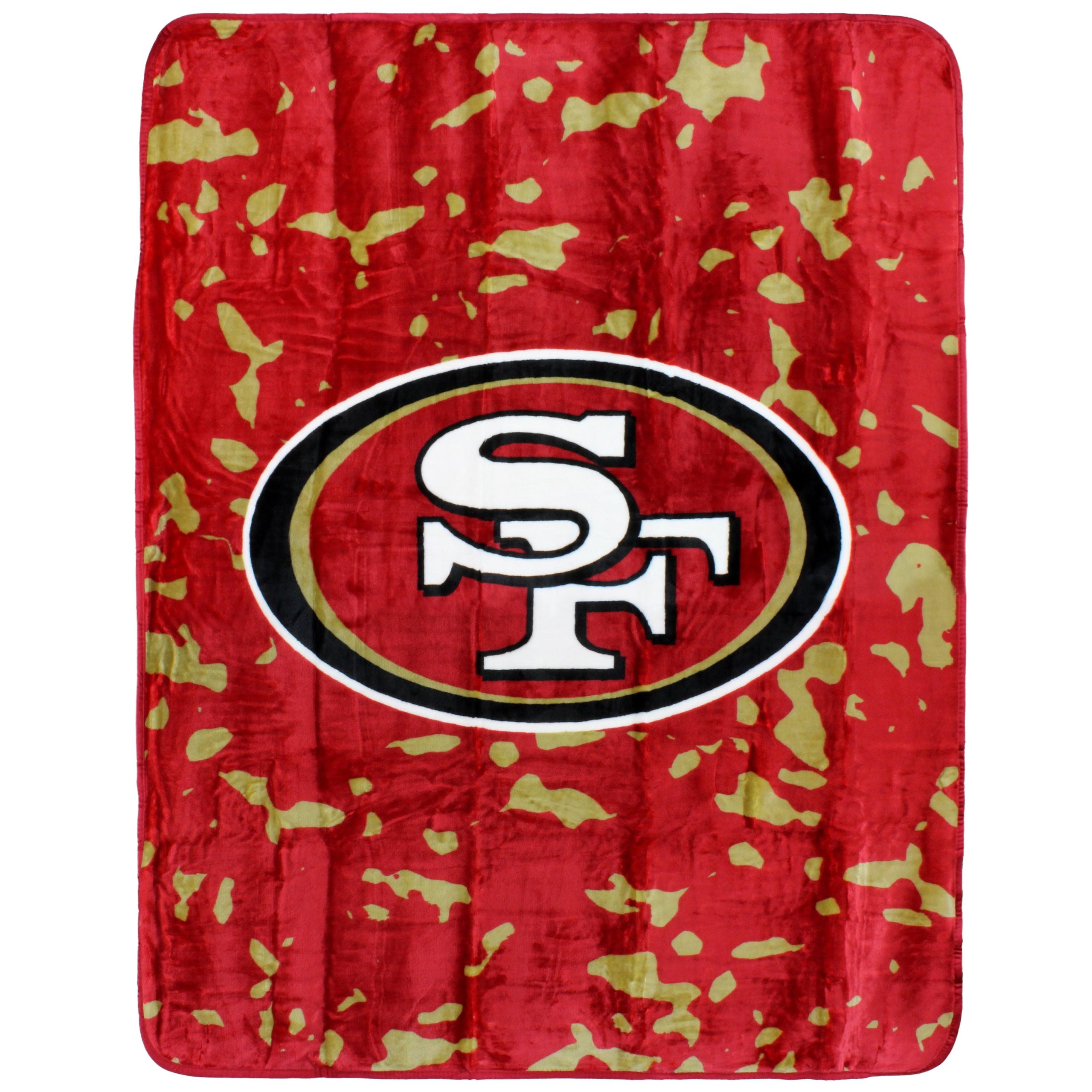 606e036d2d5d622e1ad0e784fdb7411018a36f98d217aa922debc0a364117aaa.jpg College Covers 50 x 60 in. NFL San Francisco 49ers Throw Blanket - Image 1