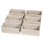 DIOMMELL 6 Pack Foldable Cloth Storage Box Closet Dresser Drawer Organizer Fabric Baskets Bins Containers Divider for Clothes Underwear Bras Socks