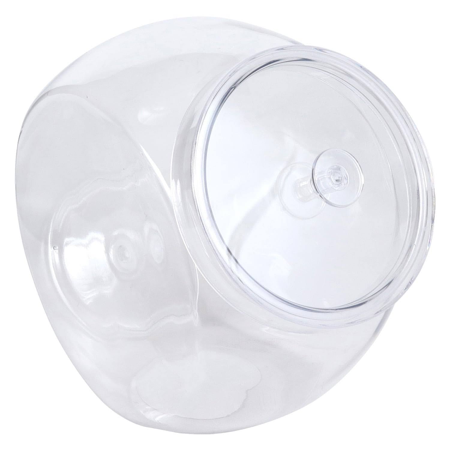 Caterers Corner Clear Plastic Candy Jars with Lids 55 oz.