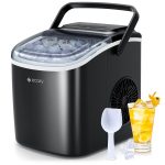 ecozy Portable Ice Maker Countertop, 9 Cubes Ready in 6 Mins, 26 lbs I