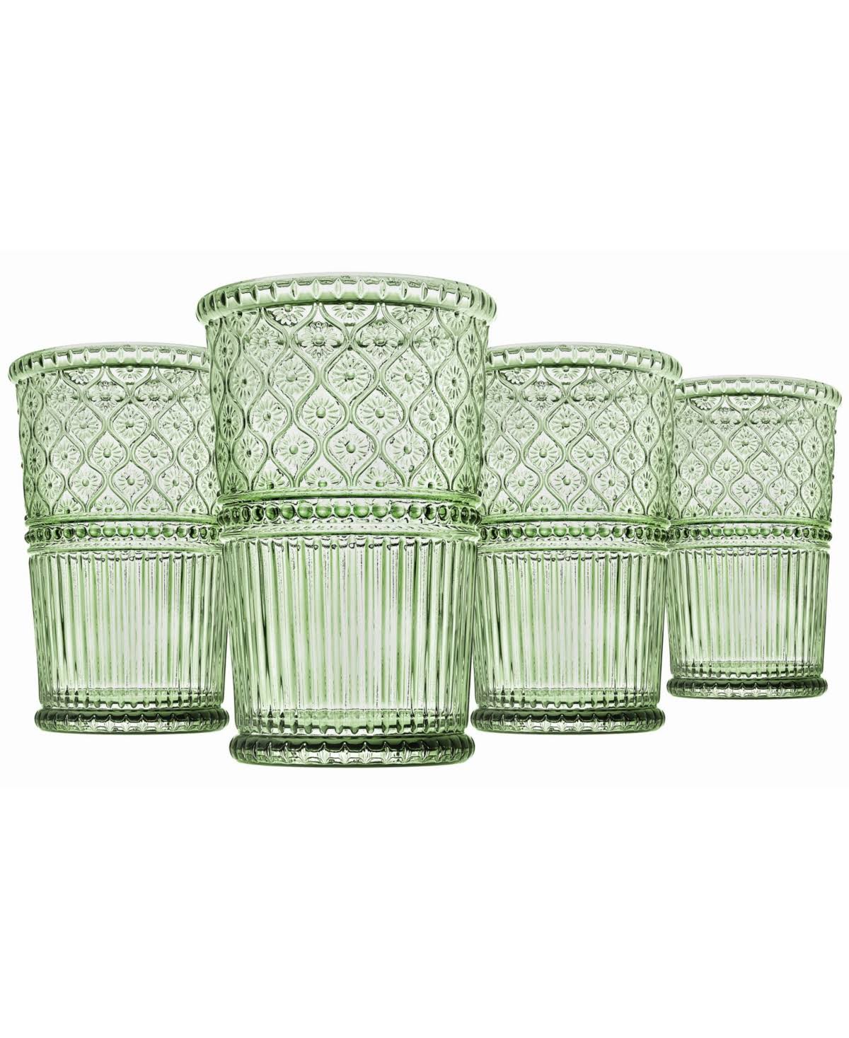 60ad65552523a21778367a233b4b88c36045ed2e9c6694dac01add39fa4c80c0.jpg Godinger 26144 12 oz Claro Tumbler Green - Set of 4 - Image 1