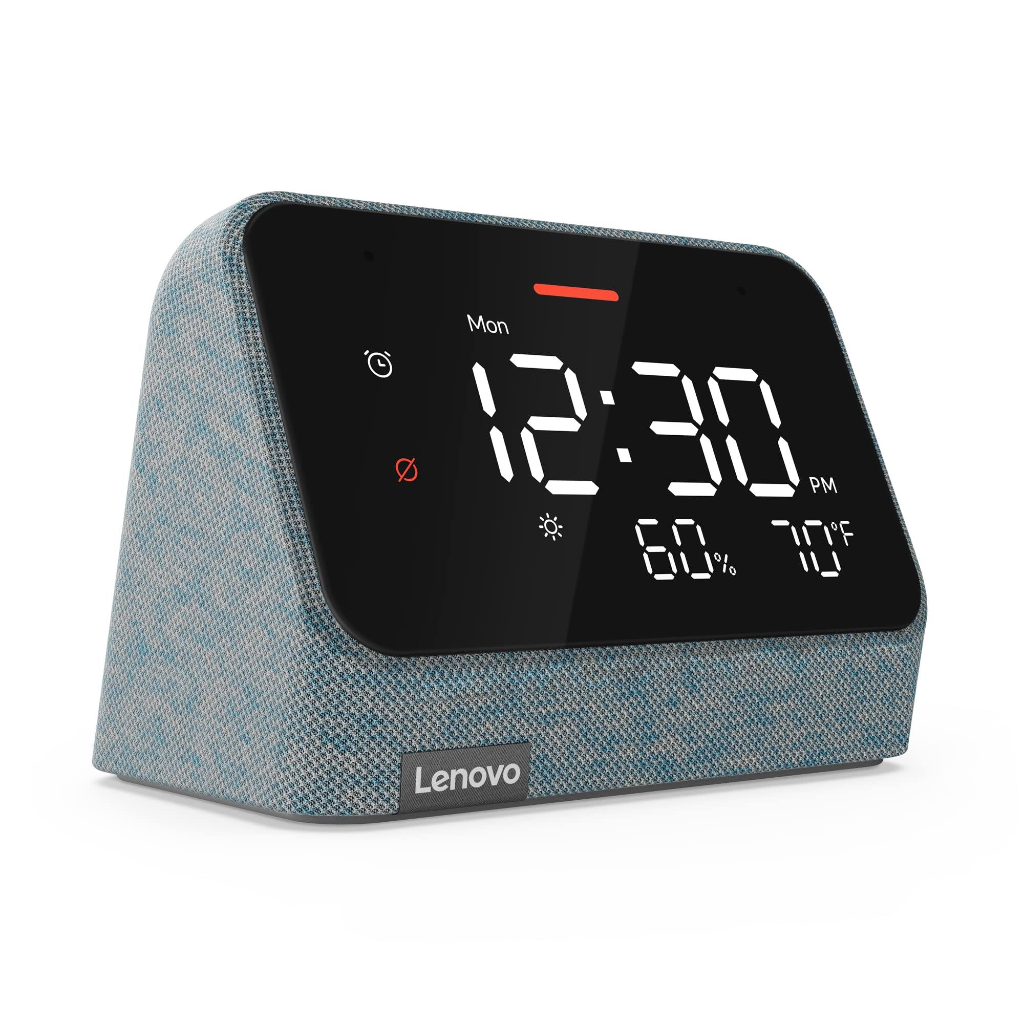 60bff6ed48bbae1599132504771421d9705ccfa19132c5578f2aadcae98ebc73.jpg Lenovo Smart Clock Essential with Alexa Built-In (Misty Blue) - Image 1
