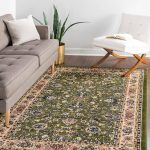 Kashan Design 5x7 Green Area Rug