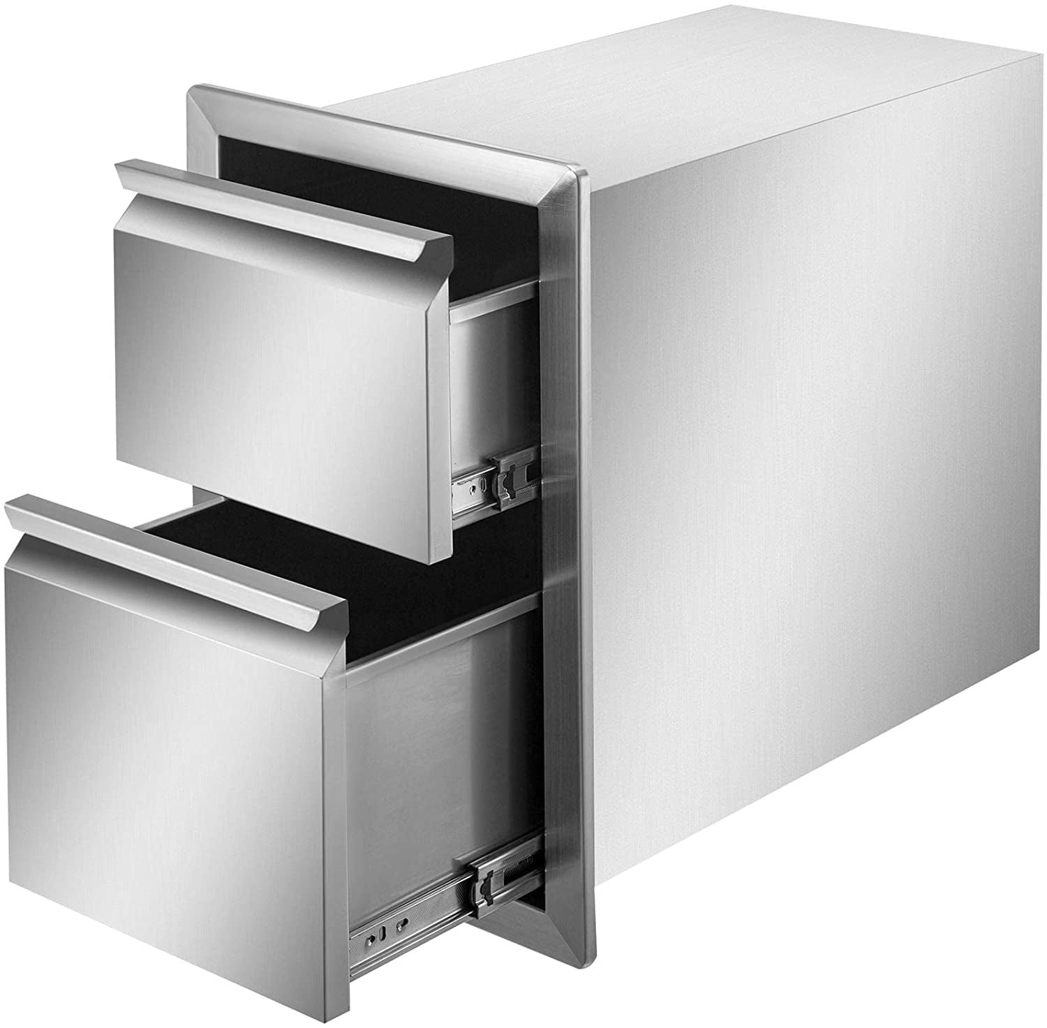 60f9270a804d2be9cb48bfb3efbd5a5ed576e8ae068f00ca8845cdfa2fa9c06b.jpg Outdoor Kitchen Door Drawer Combo 29.5 W x 21.6 H x 22.4D. Access Door/Triple Drawers with Propane Drawer and Adjustable Garbage Ring. Perfect for BBQ Island Patio Grill Station - Image 1