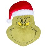 30 inch Season's Plush Greeters Hanging The Grinch with Red Santa Hat from Dr. Seuss The Grinch Christmas Decoration