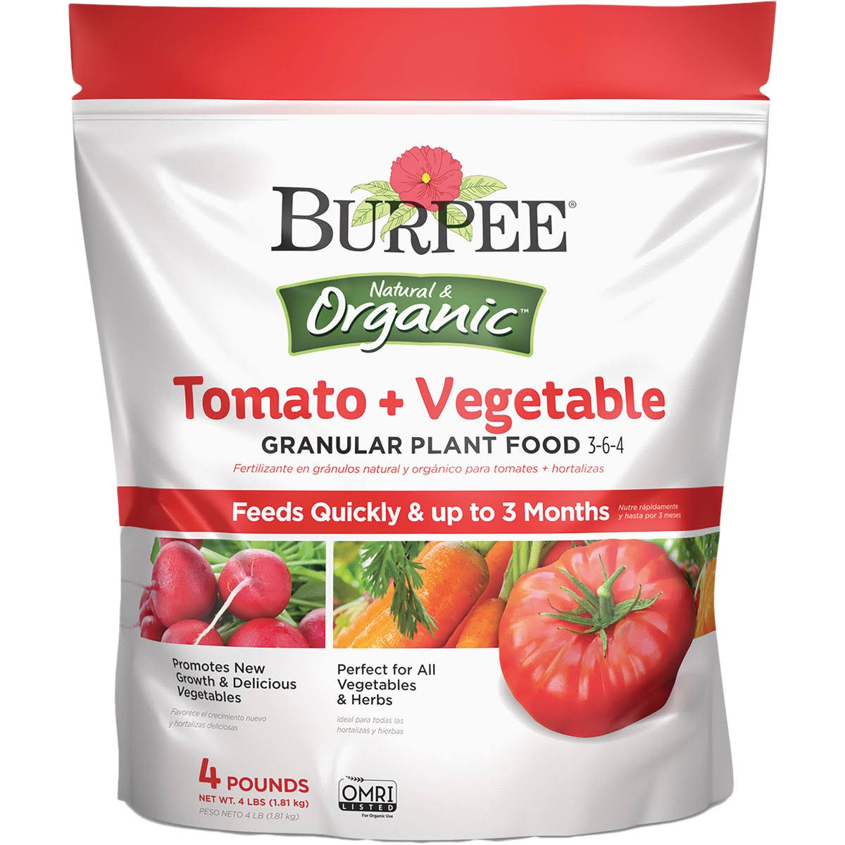 615e1ed86884d52c28ab7eaab6dab81922b8237a90c5fb30a6f5bfb8365b60c1.jpg Burpee Organic Tomato & Vegetable Granular Plant Food, 4 lb - Image 1