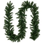 9' x 10 inch Canadian Pine Artificial Christmas Garland - Unlit, Green