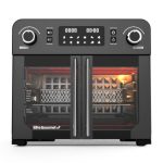 Elite Gourmet EAF9010B All Steel French Door Air Fryer Countertop Oven 24.5 qt