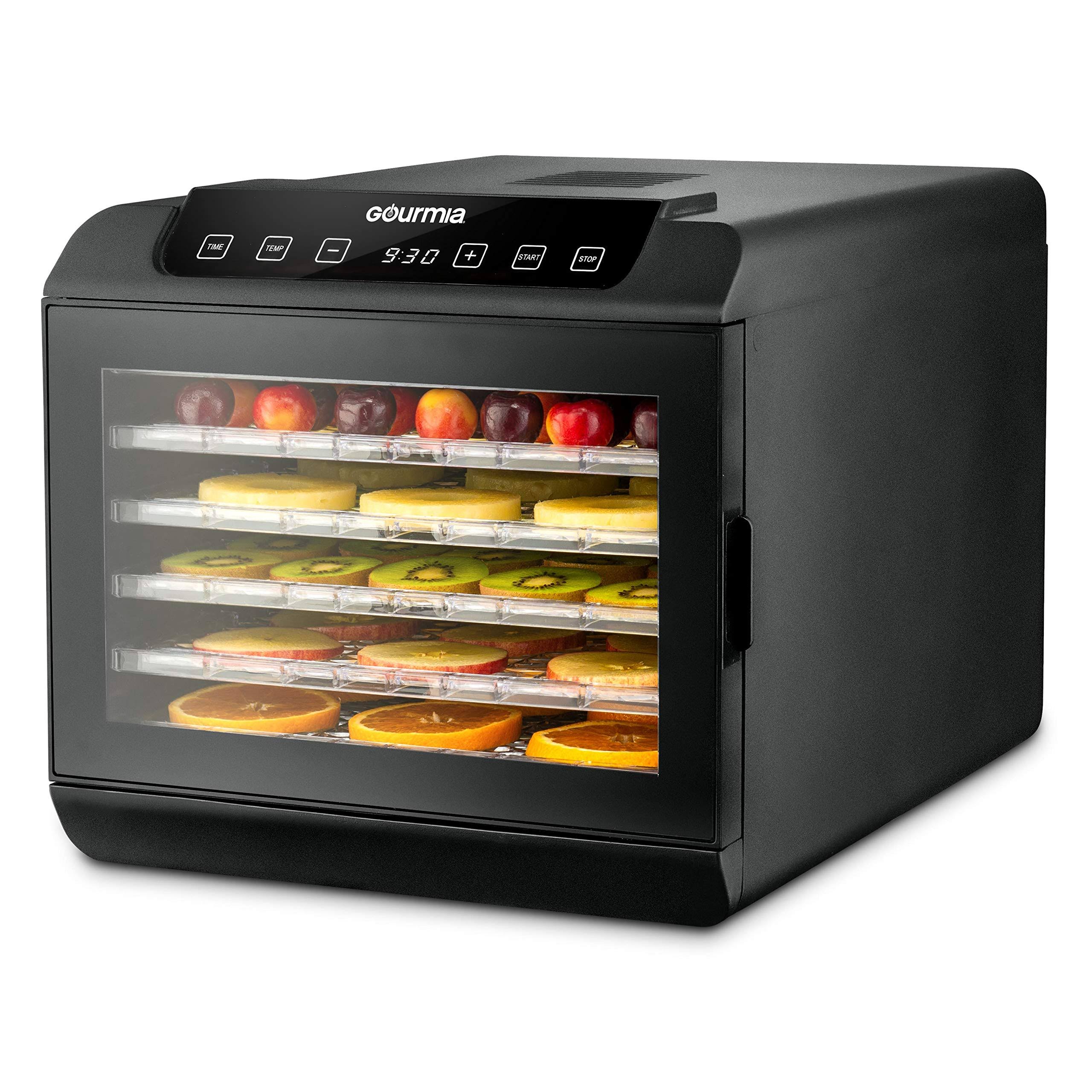 618b265c5d958bfcf04f3d96f8f2f49cb796f8a3d3213cd8c02bd7f83df95a63.jpg Gourmia gfd1680 Premium Countertop Food Dehydrator 6 Drying Shelves - Image 1
