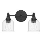 Hesby 2 - Light Vanity Light Finish: Matte Black Signature Hardware