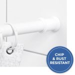 Mainstays Adjustable 36 to 60 Steel Shower Curtain Tension Rod - White - 1 Each