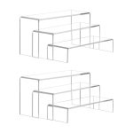 ihomecooker 6 PC Clear Acrylic Display Risers Showcase for Shoe Risers Retail Stand Cupcake Stand Dessert Stand