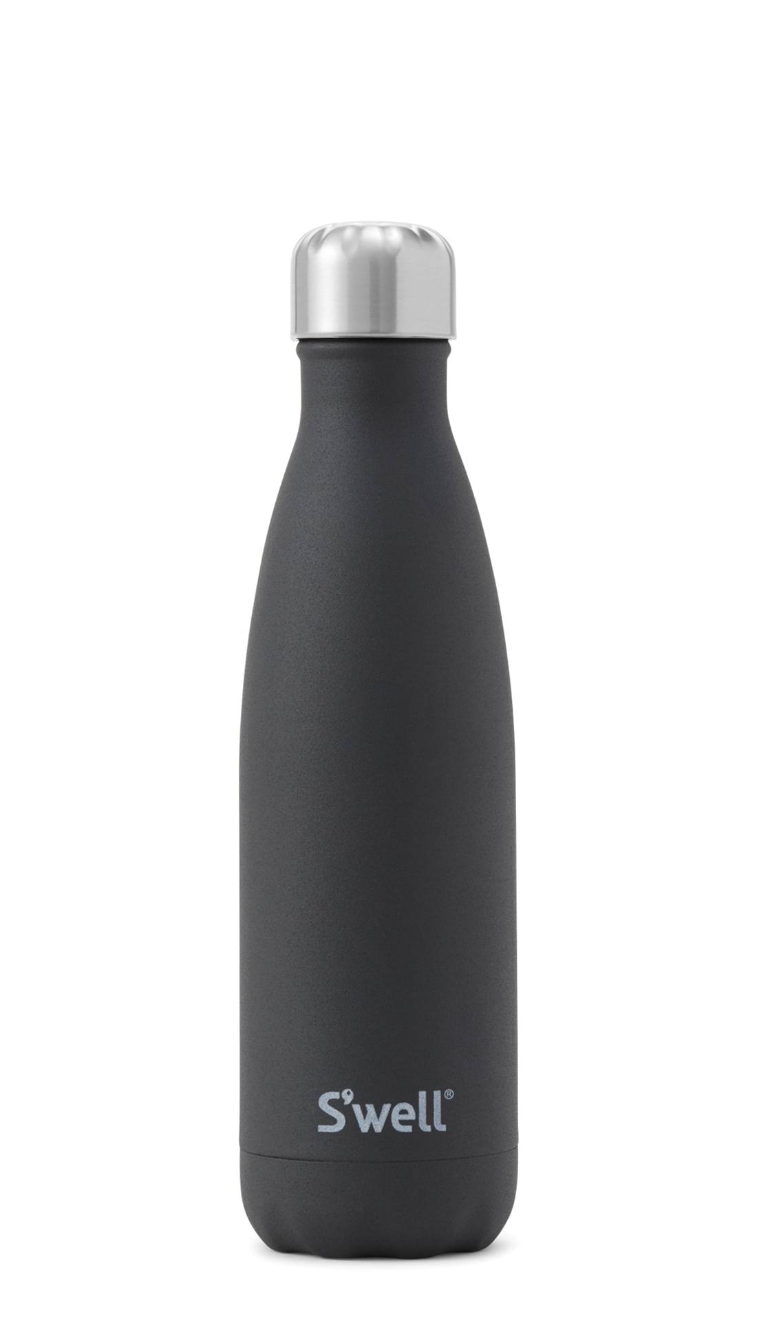 61f82f3c1ef36fe2db6dd79650865454e344b99fed8cae69922019cb18855957.jpg S'well 17 oz Stainless Steel Water Bottle Onyx - Image 1