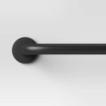 36"-66" Blackout Rounded Curtain Rod Black - Threshold