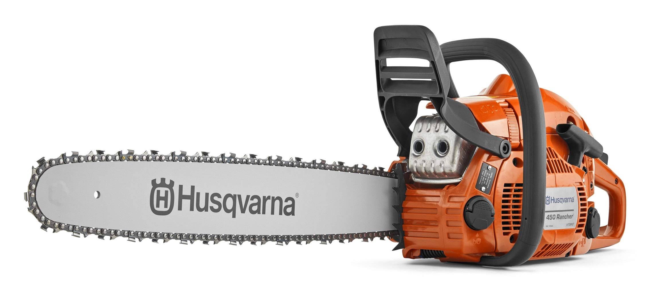 620bef1ed1cb5a2582159259930983f105fbf51596102d16822fc859e4fcd940.jpg Husqvarna 450 Rancher 18" Gas Chainsaw - Image 1
