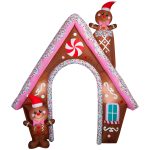 Airblown Inflatables Christmas 11 Foot Archway Gingerbread Scene, by Holiday Time