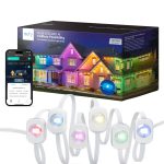 Eufy Permanent Outdoor Light E120, 100ft with 60 Dual-LED RGB and Warm White Eave Lights, App Control, AI Light Design, Endless