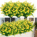 ArtBloom 24 Bundles Outdoor Artificial Flowers UV Resistant Fake Boxwood Plants, Faux Greenery for Indoor Outside Hanging Plants Garden Porch Window