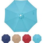 Otryad 9 ft. Patio Umbrella Replacement Canopy, Outdoor Table Market and Yard Umbrella Replacement Top Cover Turquoise