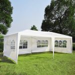 Outsunny Gazebo Canopy Tent with 4 Removable Window Side Walls - White