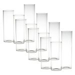 Fun Express Bulk Glass Cylinder Vase Set - 12 PC