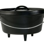 Lodge Logic 5-Quart Cast Iron Deep Camp Dutch Oven, Black