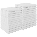 AIDEA Microfiber Cleaning Cloths White-24PK, Absorbent Cleaning Rags, Lint-Free, Scratch-Free, Streak-Free Wash Cloths, Microfiber Cloth, Dish