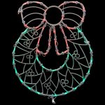 Northlight 16 in. LED Lighted Wreath Christmas Window Silhouette Decoration
