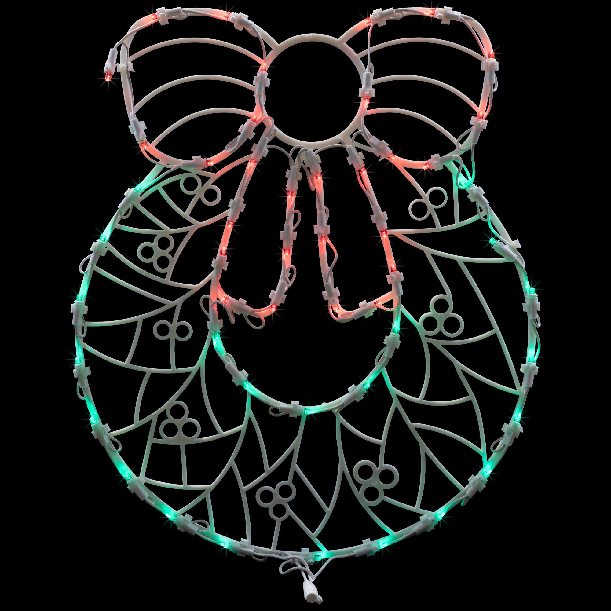 62d94425a21f925173dcbb3be30a72c920675bbef28cea7e27d7149b4fdf47b0.jpg Northlight 16 in. LED Lighted Wreath Christmas Window Silhouette Decoration - Image 1