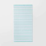 Striped Sand Resist Beach Towel Blue - Sun Squad