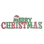 Gemmy 19 in. Flat-tastic Merry Christmas Yard Decor