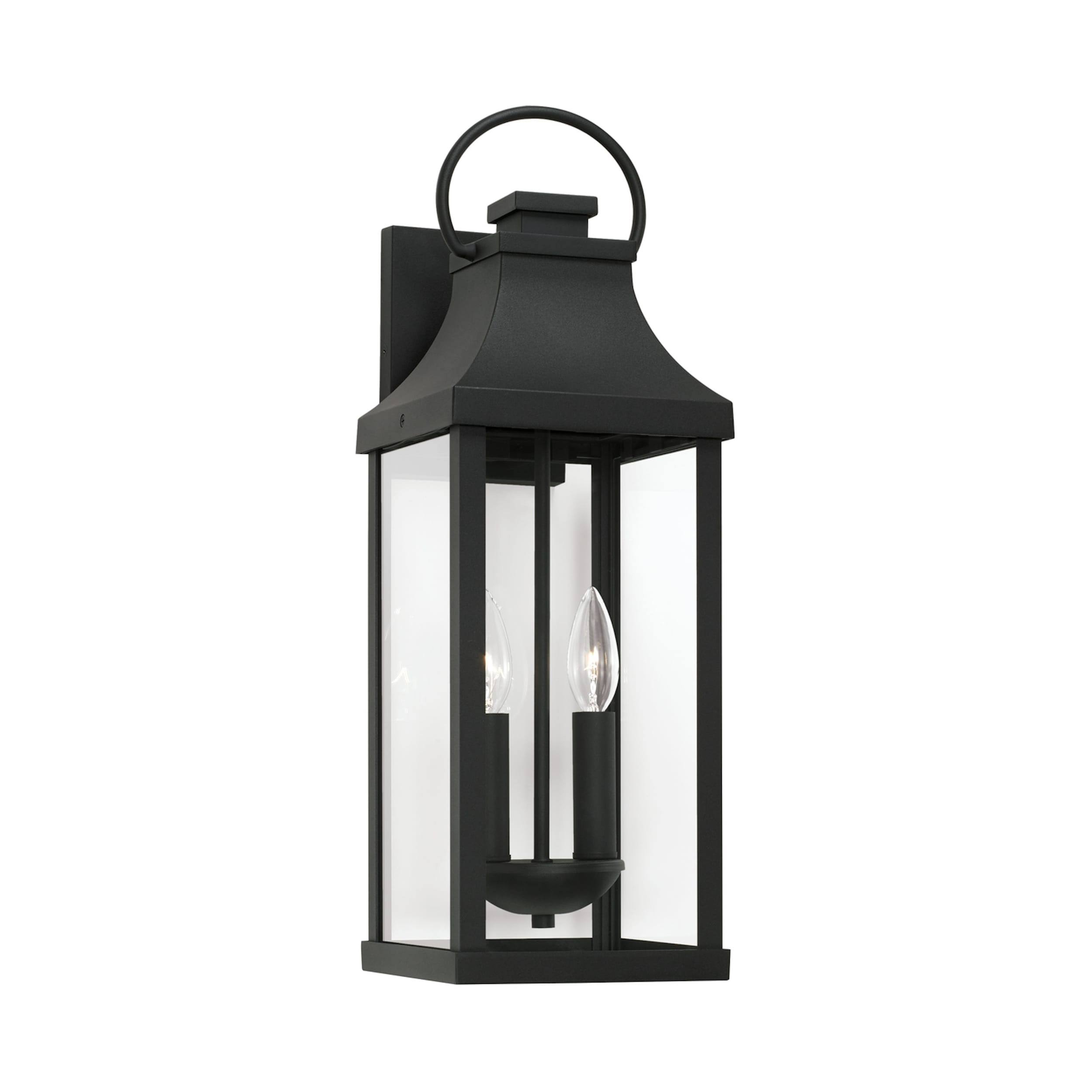 631f1efb0725f999dd005c4c58e04481b6319c461d353ad669235596944f67ec.jpg Capital Lighting 946421BK Bradford 2 Light Outdoor Wall Lantern Black - Image 1