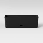 24"x8" Indoor/Outdoor Rectangular Self-Watering Window Box Black (Room Essentials)