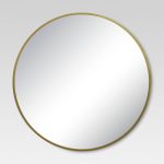 Project 62 Threshold Round Decorative Wall Mirror, Brass, 28"
