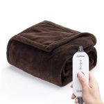 Sunbeam Royal Luxe Walnut Heated Personal Throw / Blanket, Cozy-Warm, Adjustable Heat Settings