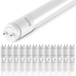 Sunco Lighting 24 Pack T8 Frosted 1-Sided LED Tube Light 18W 5000K Daylight