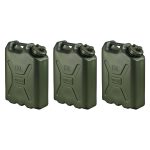 Scepter BPA Free Durable Portable Water Storage Containers, Green, 5 gal - 3 pack